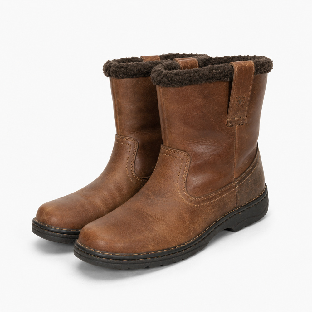 Ariat Sunfire Western Boots Women’s 8B Brown Leather Sherpa Lined